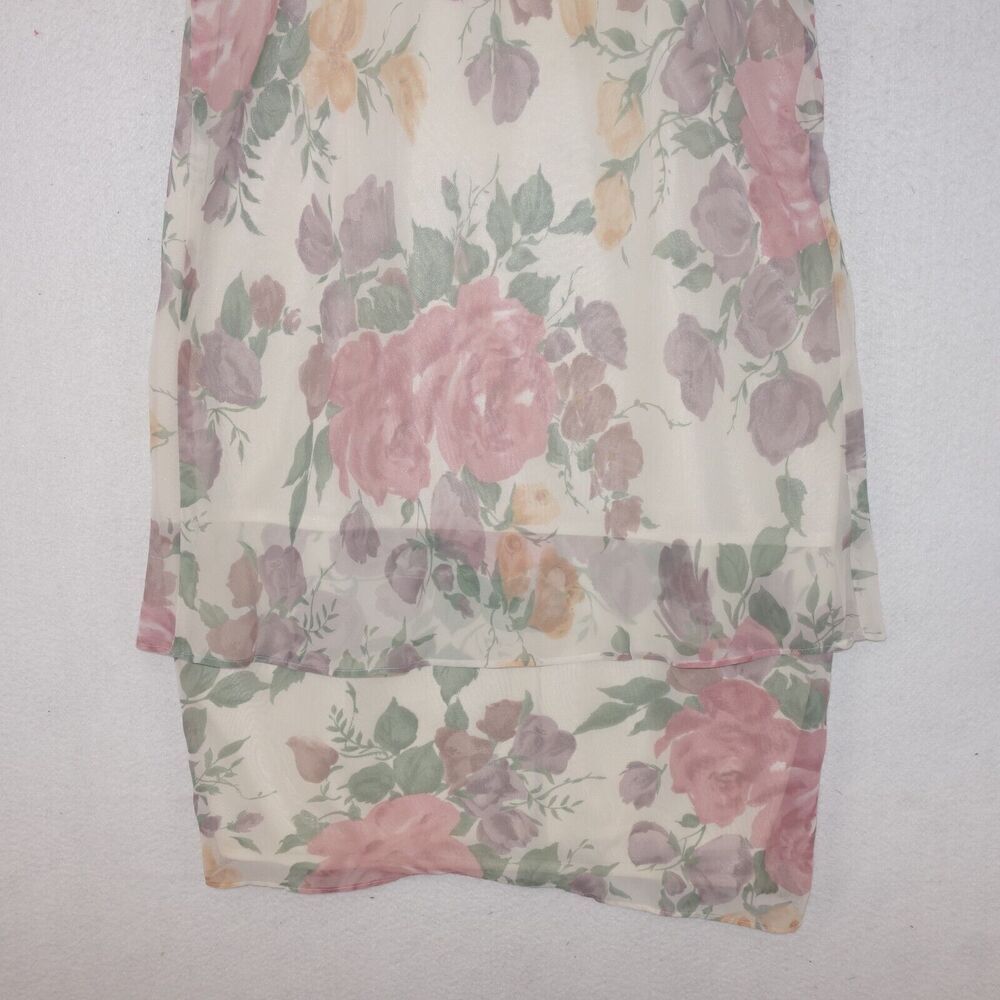 Jeffrey & Dara Evenings by Tom Barra Floral Dress + Jacket Women's 10 Vintage - Picture 5 of 8